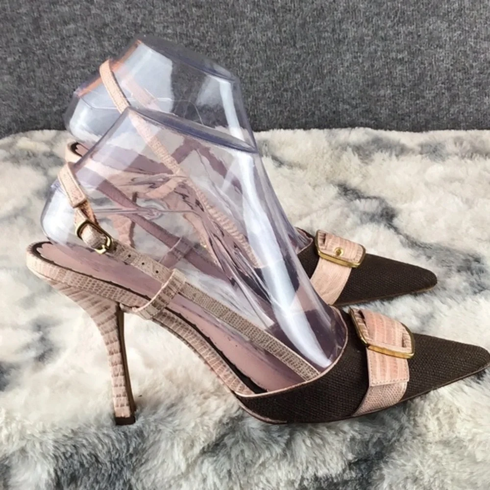 J. Vincent Elegant Croc Buckle‎ Accent Heels Women's Heels 7.5 M